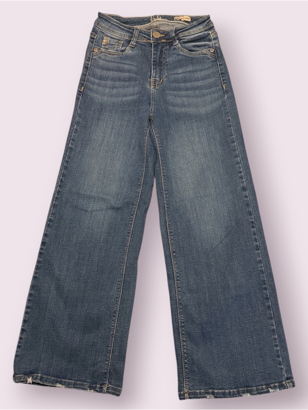 Kambery High-Rise Wide Leg Jeans | Premium Stretch Denim | Size US 1 (Fits 1–3)